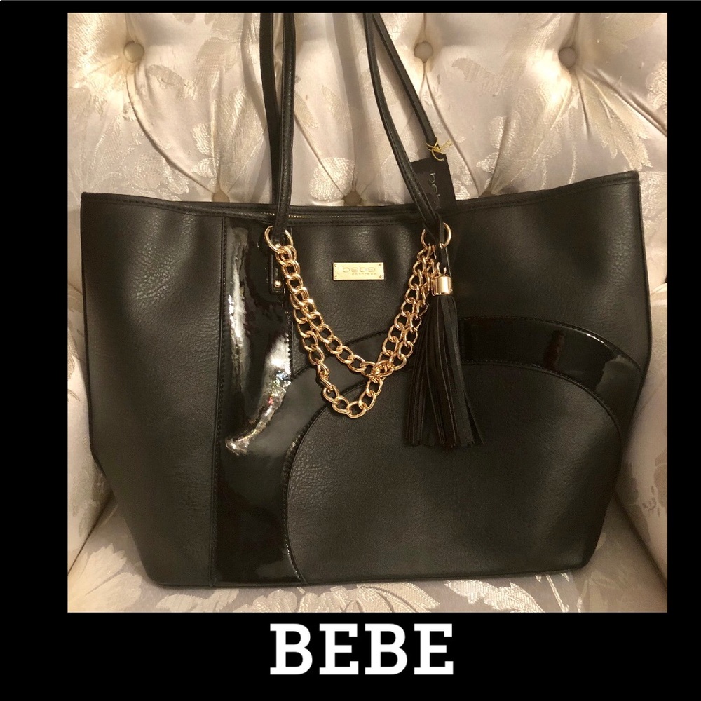 BEBE LOGO LARGE TOTE - Picture 6 of 8